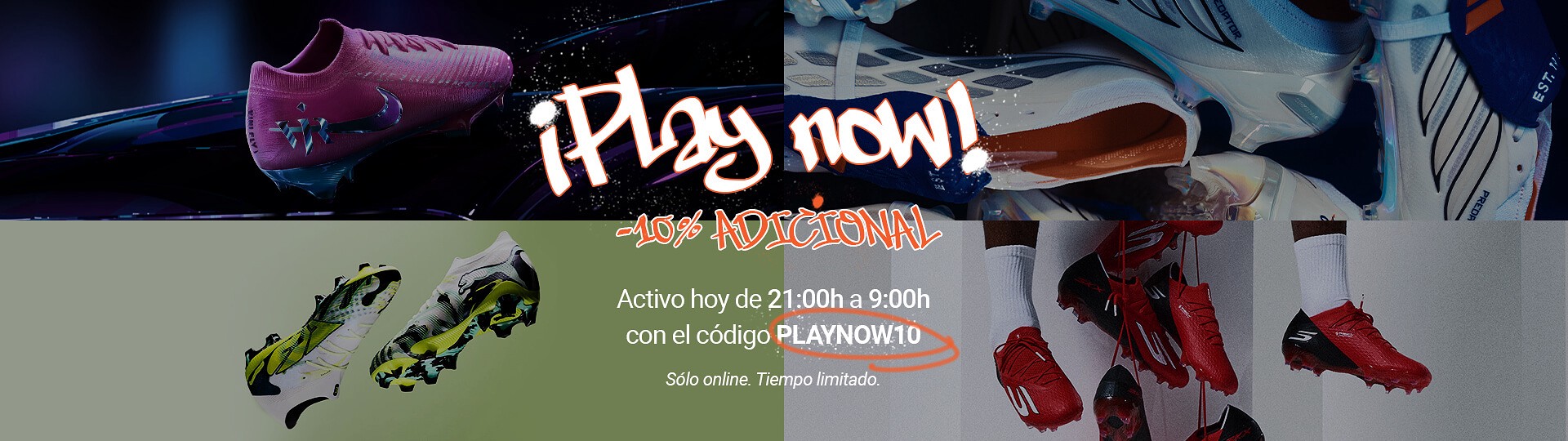 Código: PLAYNOW10 - Fútbol Factory