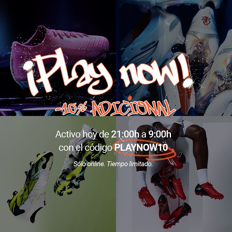 Código: PLAYNOW10 - Fútbol Factory
