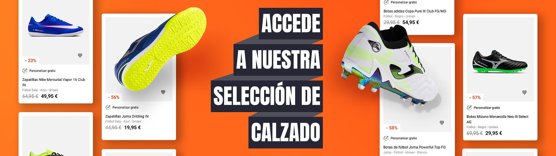 Botas y zapatillas desde 19€ - Fútbol Factory