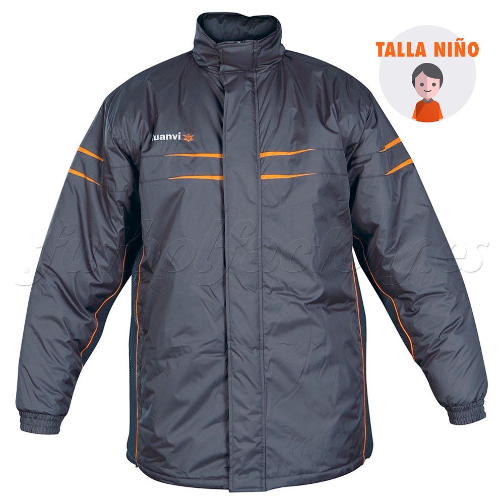 Abrigo Kenia Junior Gris - Fútbol Factory