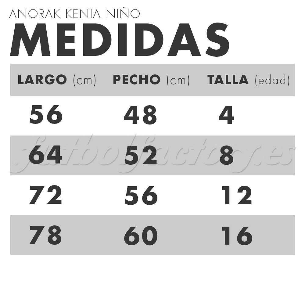 Abrigo Kenia Junior Gris - Fútbol Factory
