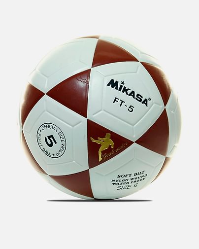 Bola de futebol de 11 Mikasa FT-5 vermelho-branco