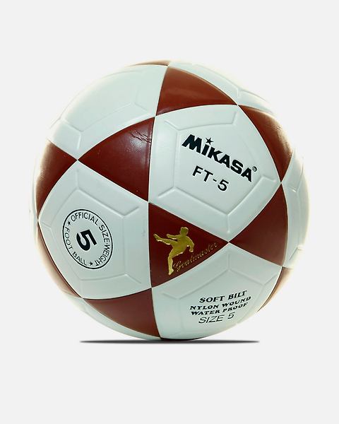 Balón de fútbol 11 Mikasa FT-5 blanco-rojo