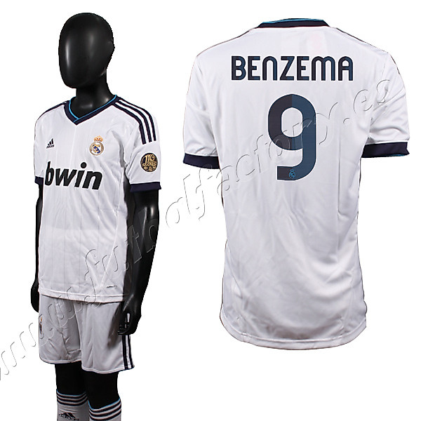 Equipación Real MAdrid 1ª Benzema Niño 2012/2013 Equipación Real MAdrid 1ª Benzema Niño 2012/2013 - Fútbol Factory