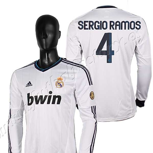 Camiseta Real Madrid Sergio Ramos 1ª 2012/2013 manga larga Camiseta Real Madrid Sergio Ramos 1ª 2012/2013 manga larga - Fútbol Factory