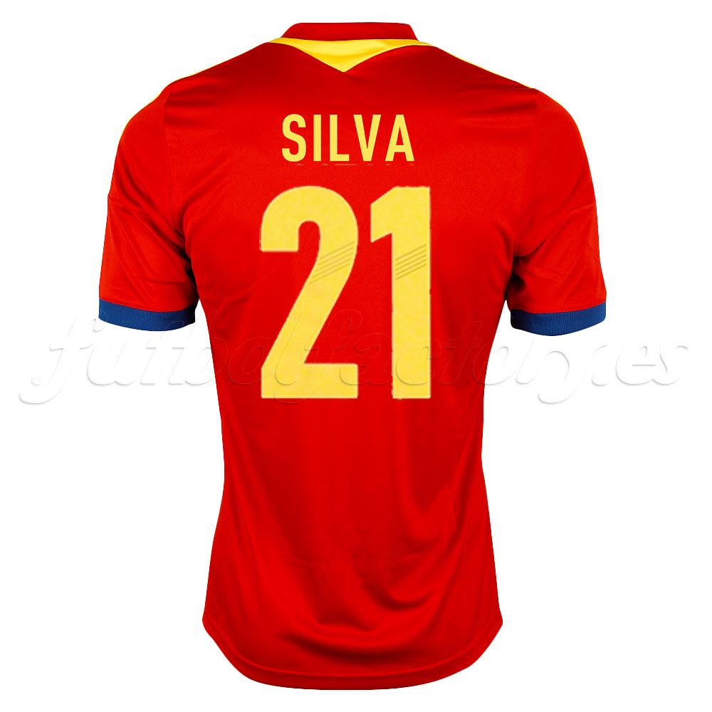 Camiseta España Silva 1ª Copa Confederaciones 2013 - Fútbol Factory
