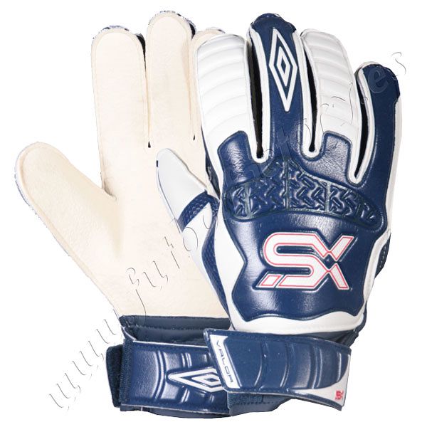 Guantes  SX Valor Force  Blanco azul - Fútbol Factory