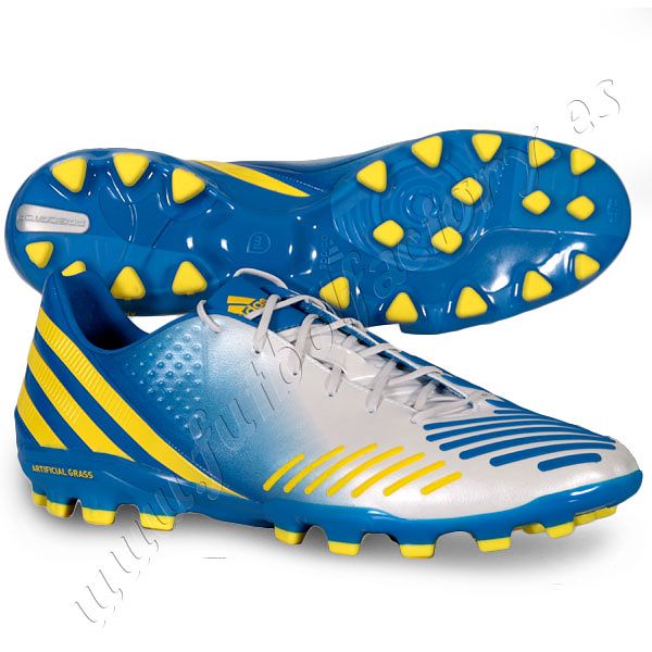 Botas de fútbol Predator LZ TRX AG Blanca azul - Fútbol Factory