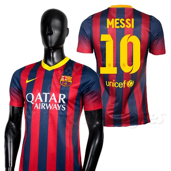Camiseta FC Barcelona 1ª Premium Messi 2013/2014 - Fútbol Factory