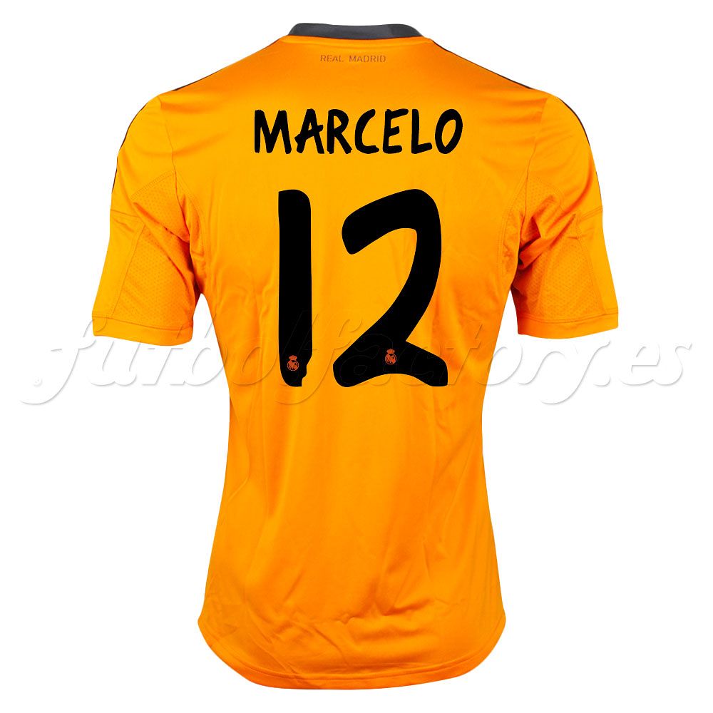 Camiseta Real Madrid Marcelo 3ª 2013/2014 Naranja - Fútbol Factory