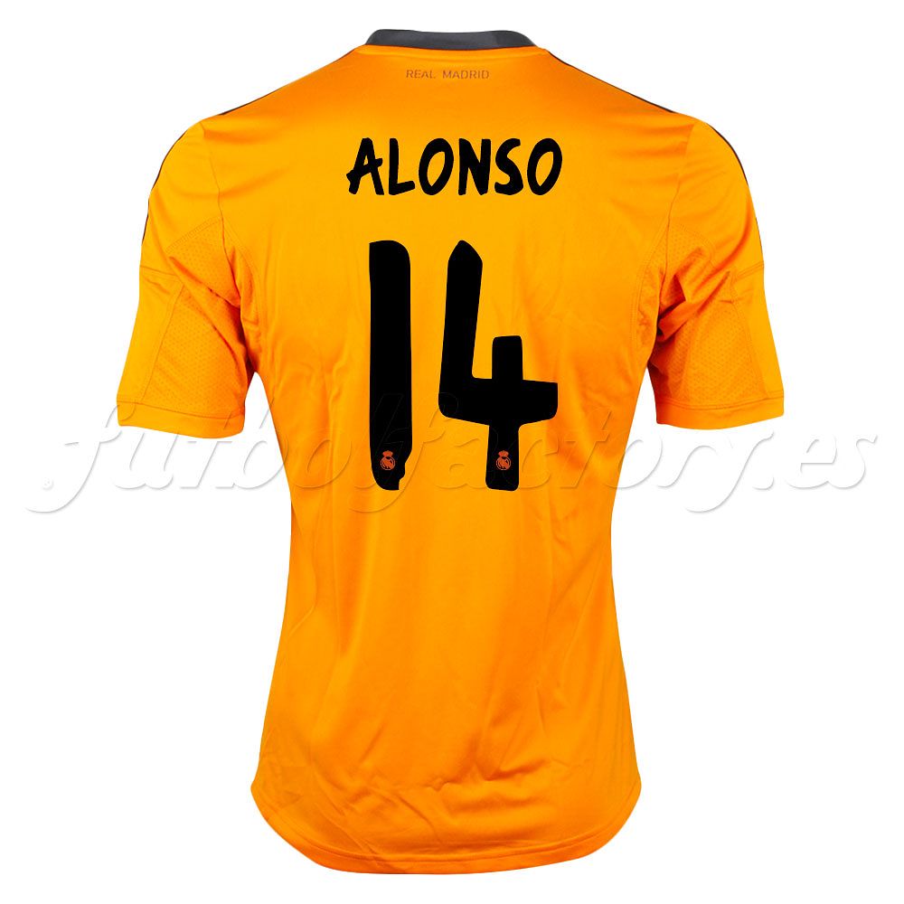 Camiseta Real Madrid Alonso 3ª 2013/2014 Naranja - Fútbol Factory