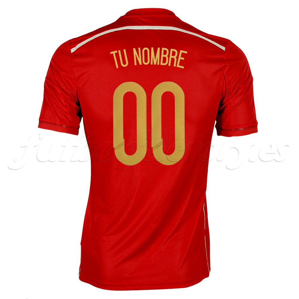 Camiseta España personalizada 1ª Adizero  2014 - Fútbol Factory