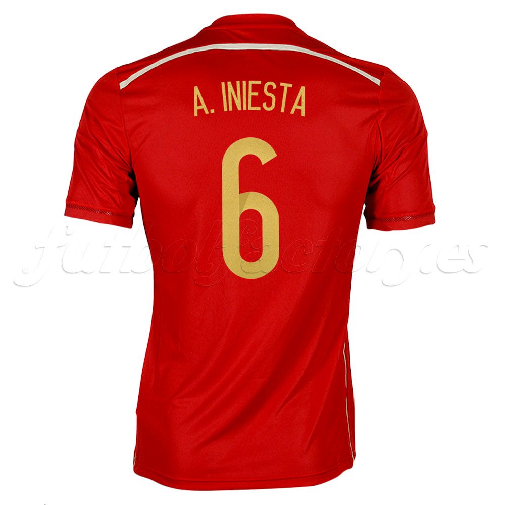 Camiseta España Iniesta 1ª Adizero  2014 - Fútbol Factory