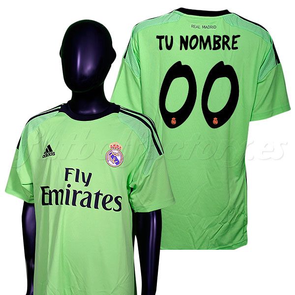 Camiseta Real Madrid portero personalizada 2013/2014  Verde - Fútbol Factory
