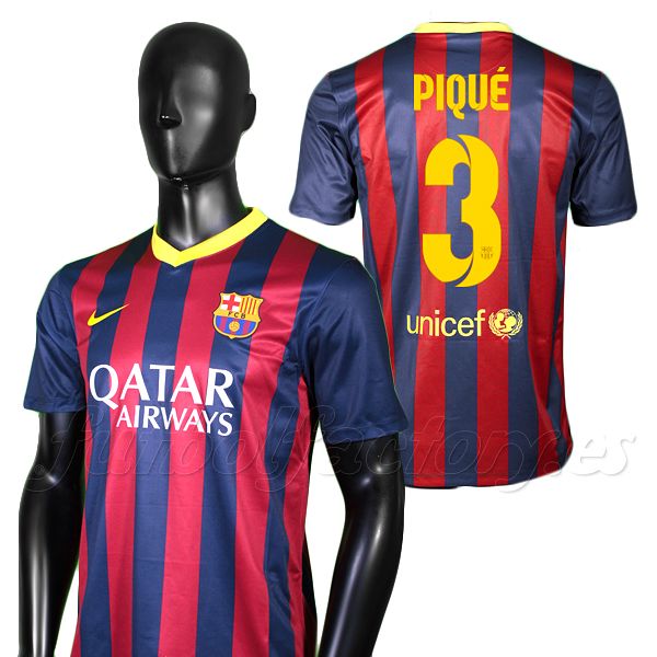 Camiseta FC Barcelona 1ª Stadium Piqué 2013/2014 - Fútbol Factory
