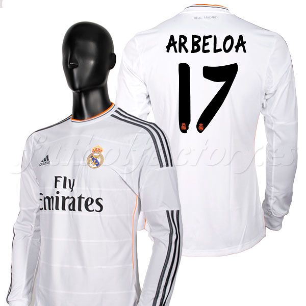 Camiseta Real Madrid Arbeloa 1ª 2013/2014  manga larga - Fútbol Factory