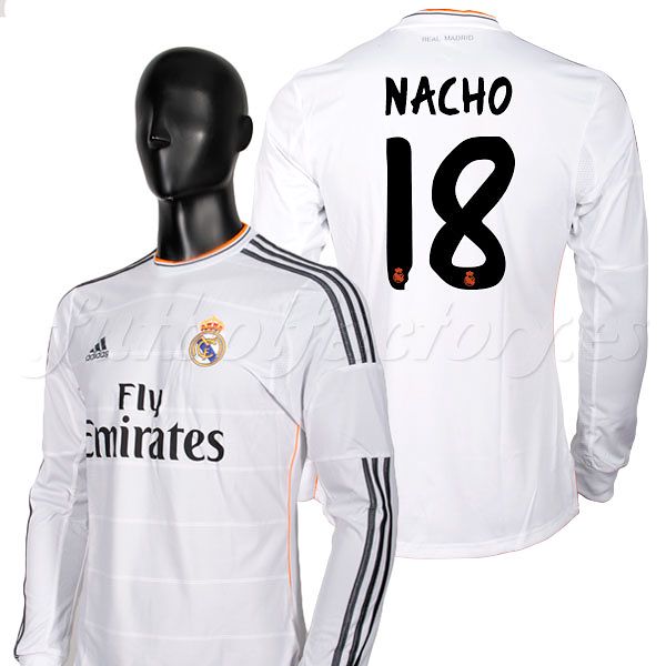 Camiseta Real Madrid Nacho 1ª 2013/2014  manga larga - Fútbol Factory