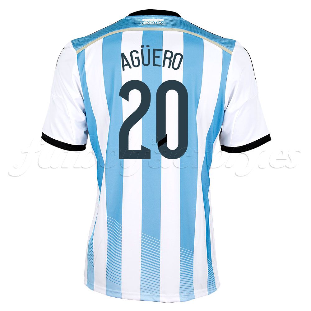 Camiseta Argentina Aguero 1ª  2014 - Fútbol Factory