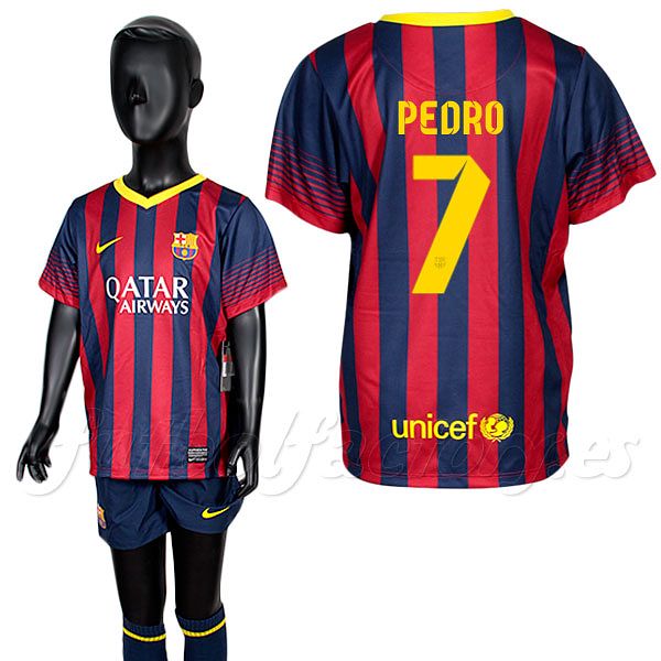 Equipación FC Barcelona 1ª  Pedro  2013/2014 - Fútbol Factory