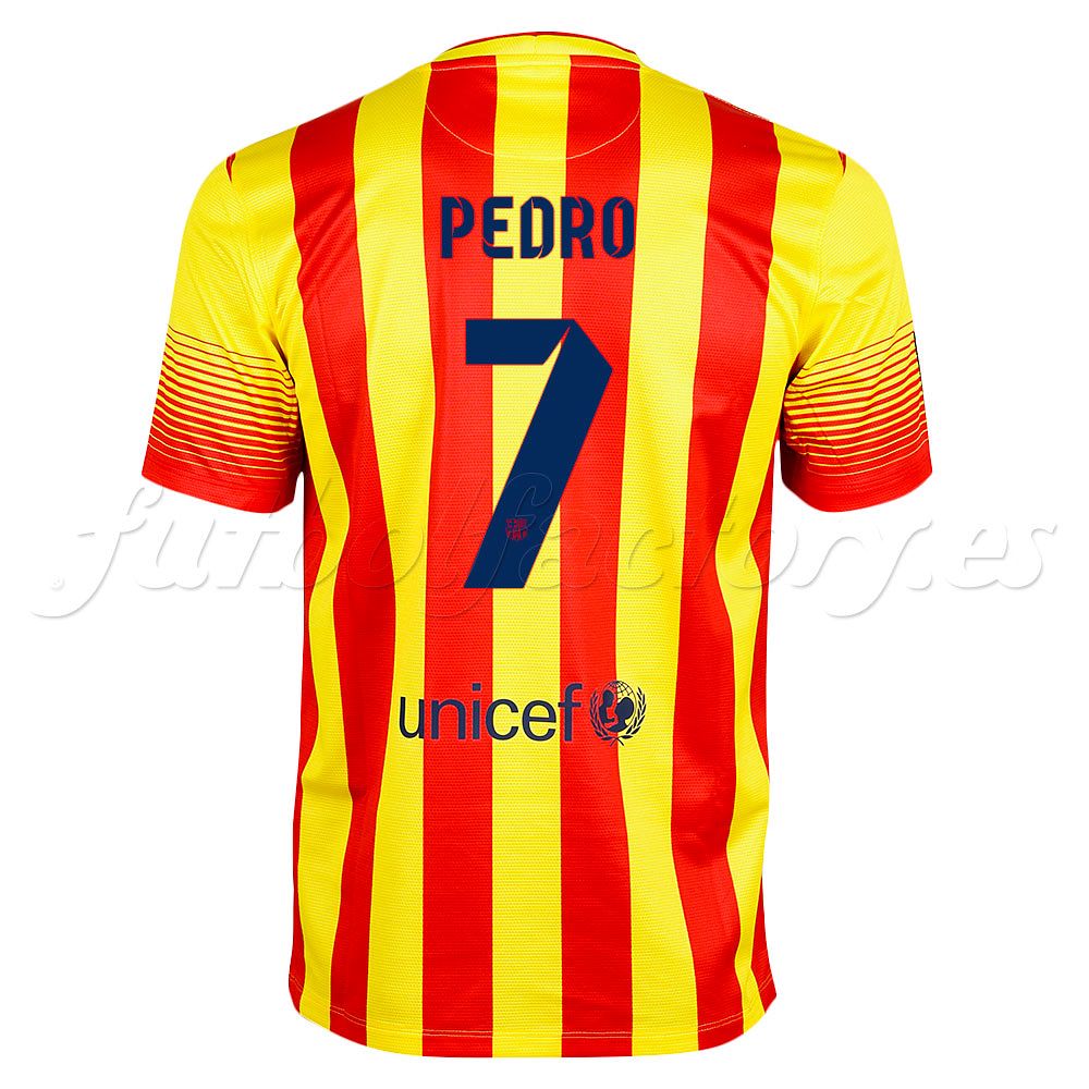 Camiseta FC Barcelona 2ª Senyera Pedro 2013/2014 - Fútbol Factory