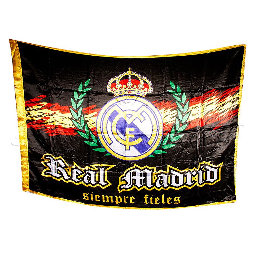 Bandera Real Madrid España Negro - Fútbol Factory