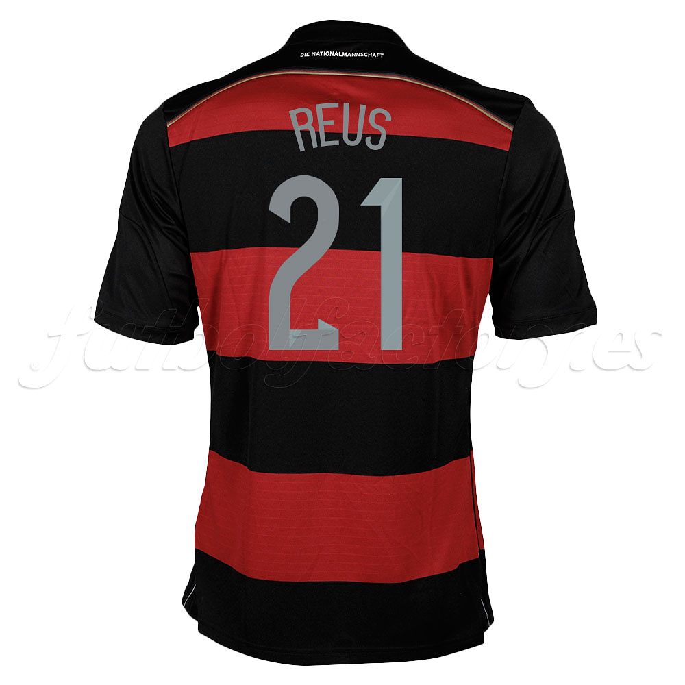 Camiseta Alemania 2ª Reus 2014 Rojo Negro - Fútbol Factory