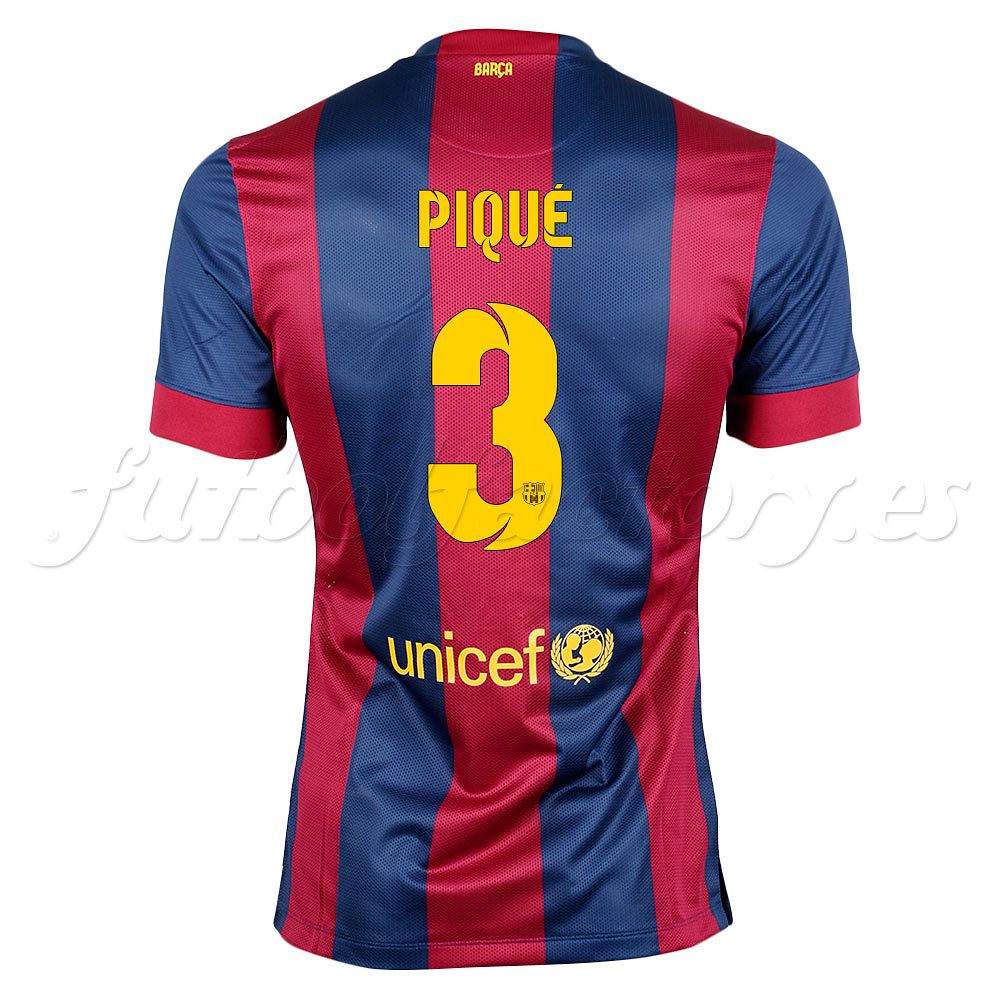 Camiseta FC Barcelona 1ª  Piqué Match 2014/2015 - Fútbol Factory