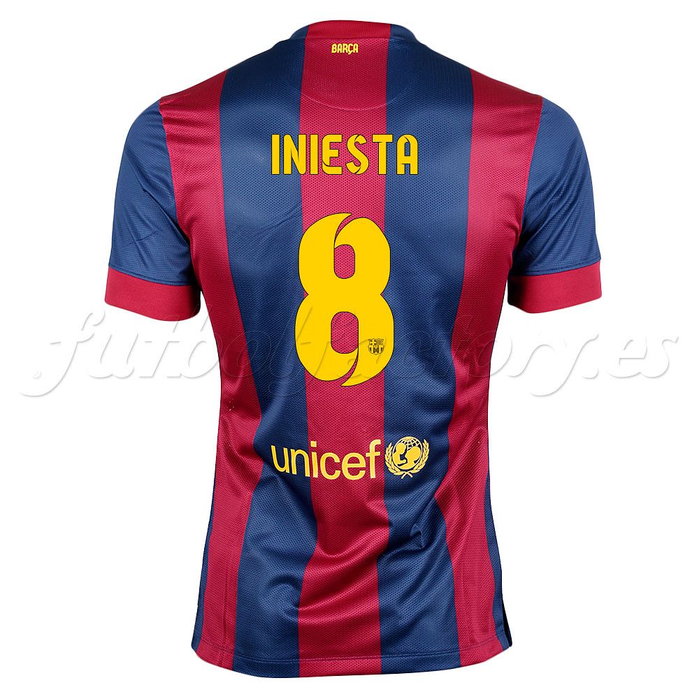 Camiseta FC Barcelona 1 Iniesta Match 2014 2015