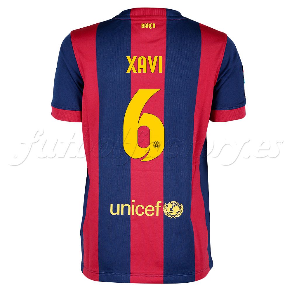Camiseta FC Barcelona  Xavi 1ª 2014/2015 Junior - Fútbol Factory