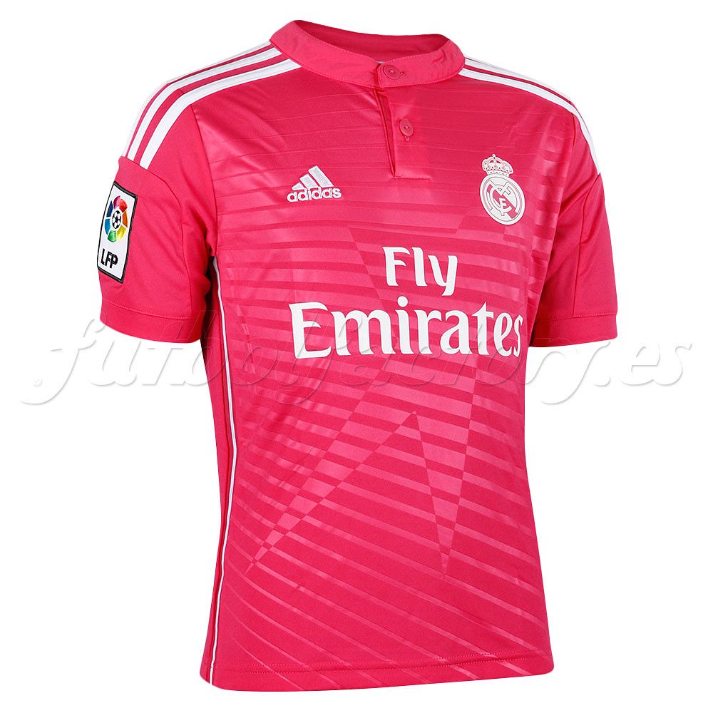 Equipación Real Madrid 2ª  Junior 2014/2015  Rosa - Fútbol Factory