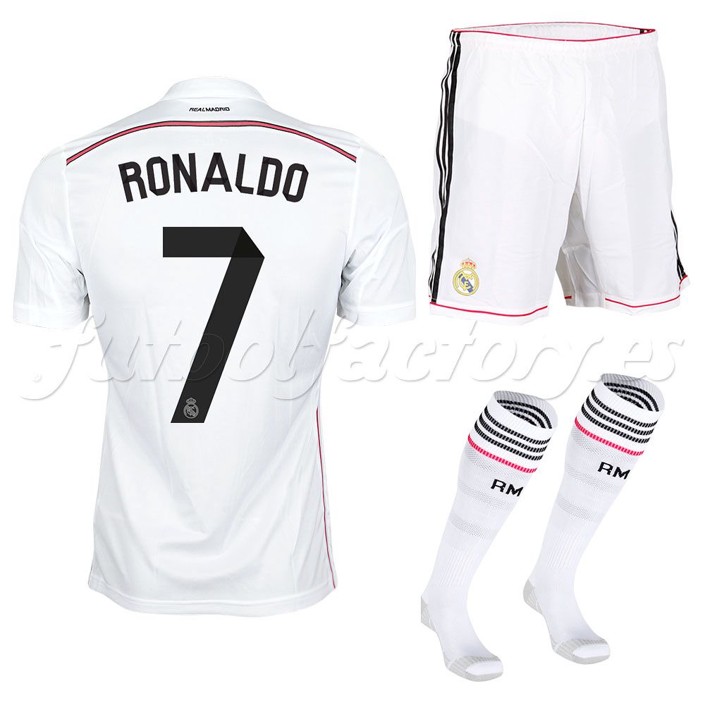 Equipación Real Madrid 1ª 2014/2015  Cristiano Ronaldo Adizero Blanco - Fútbol Factory