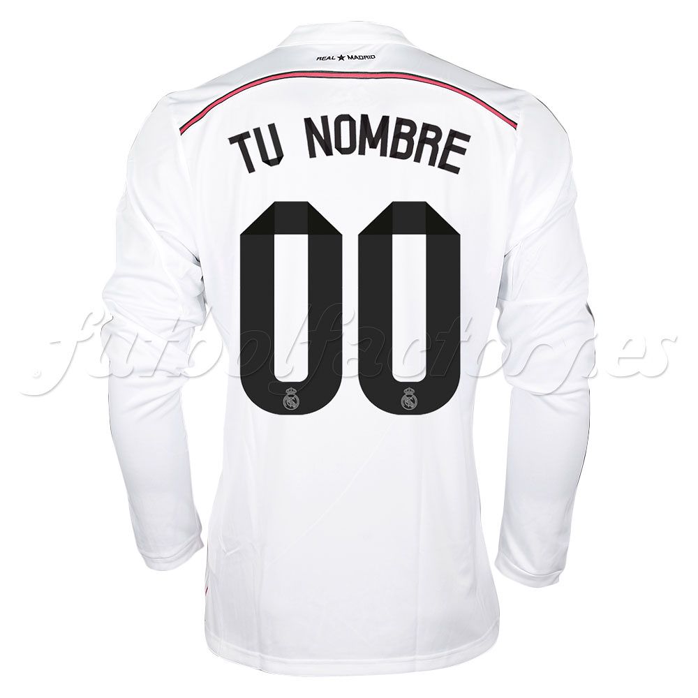 Camiseta Real  Madrid 1ª  Personalizada  2014/2015 manga larga - Fútbol Factory