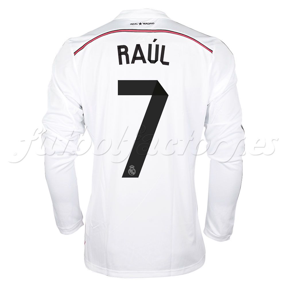 Camiseta Real  Madrid 1ª  Raul   2014/2015 manga larga - Fútbol Factory