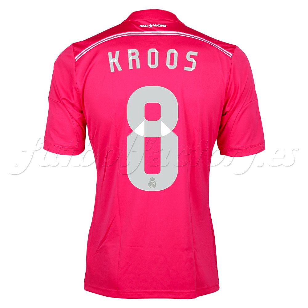 Camiseta Real Madrid  2ª Kroos 2014/2015  Rosa - Fútbol Factory