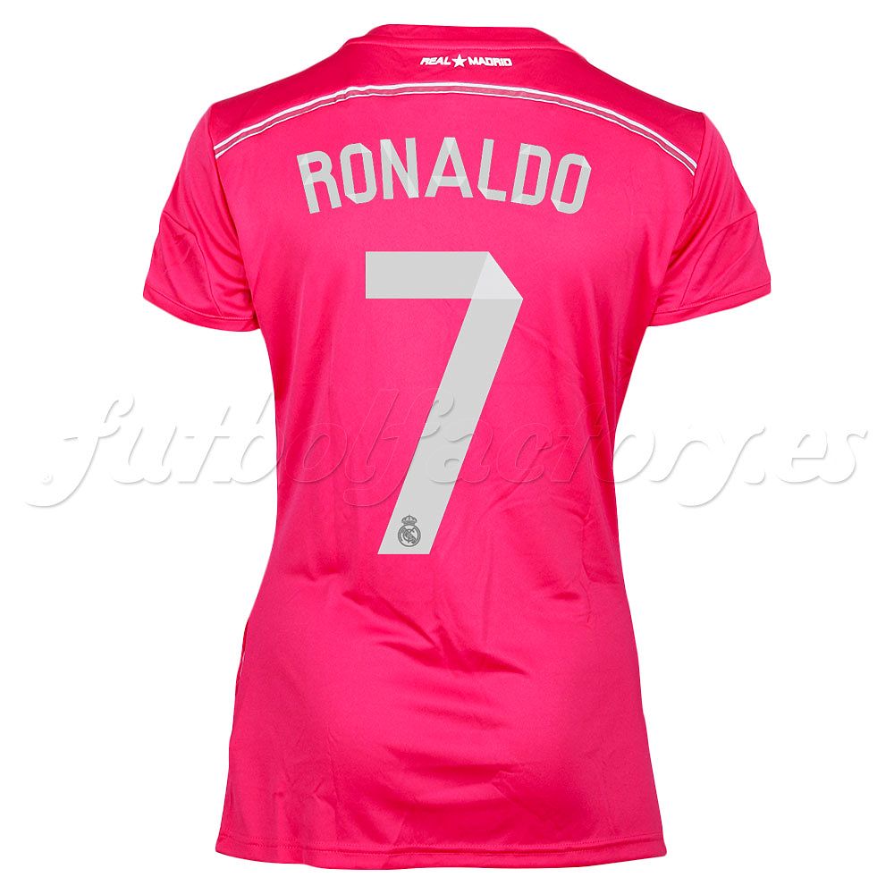 Camiseta Real Madrid Mujer 2ª Ronaldo 2014/2015  Rosa - Fútbol Factory