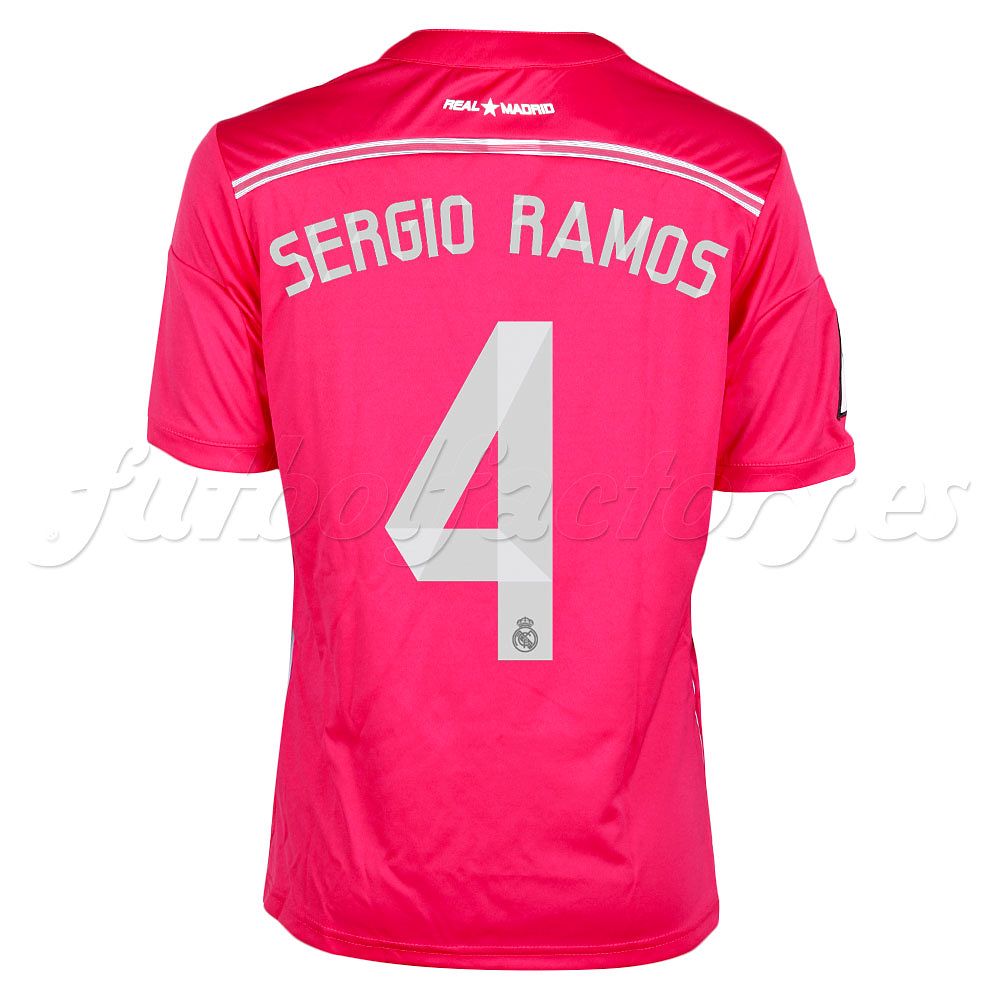 Camiseta Real Madrid 2ª  Ramos 2014/2015 Junior Rosa - Fútbol Factory