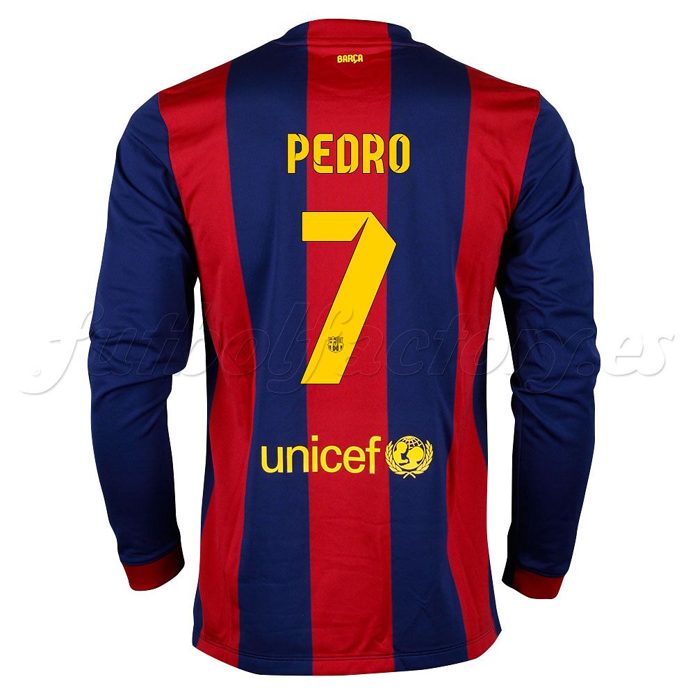 Camiseta FC Barcelona 1ª Pedro Manga Larga 2014/2015 Azul Granate
" - Fútbol Factory