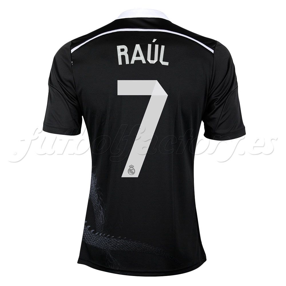 Camiseta Real Madrid 3ª  Raul 2014/2015  Negro - Fútbol Factory