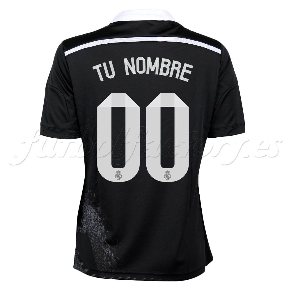 Camiseta Real Madrid Personalizada 3ª Junior 2014/2015 Negro - Fútbol Factory