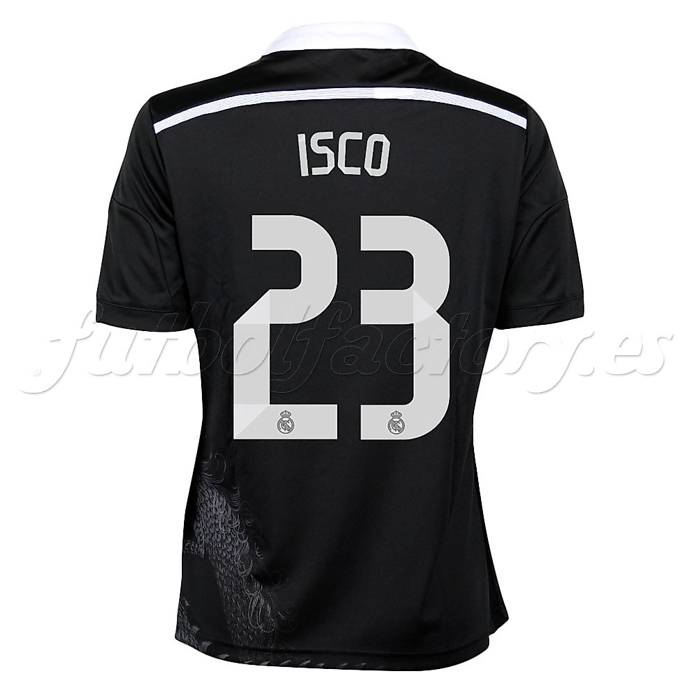 Camiseta Real Madrid Isco 3ª Junior 2014/2015 Negro - Fútbol Factory