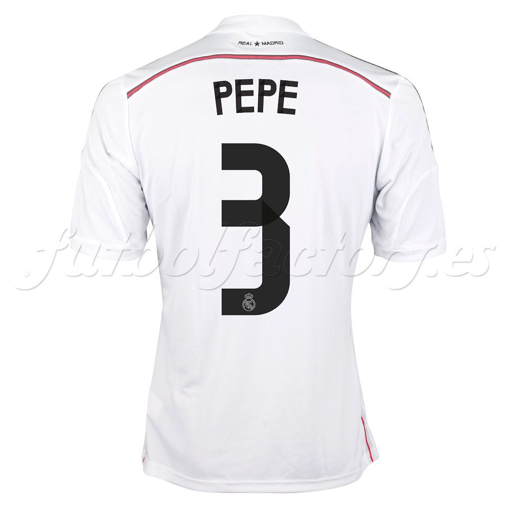 Camiseta Real Madrid Champions 1ª Pepe 2014/2015 Blanco - Fútbol Factory