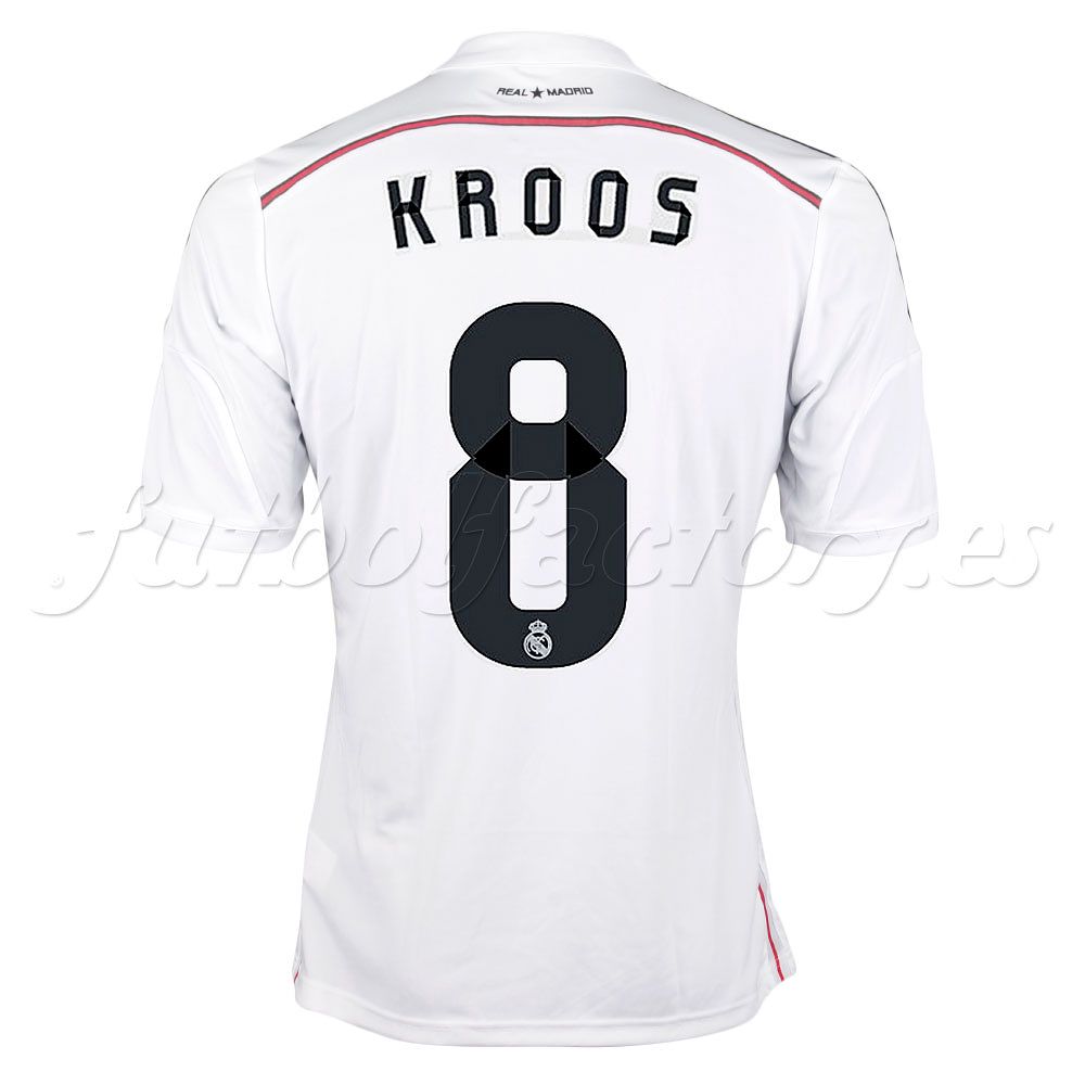 Camiseta Real Madrid Champions 1ª Kroos 2014/2015 Blanco - Fútbol Factory