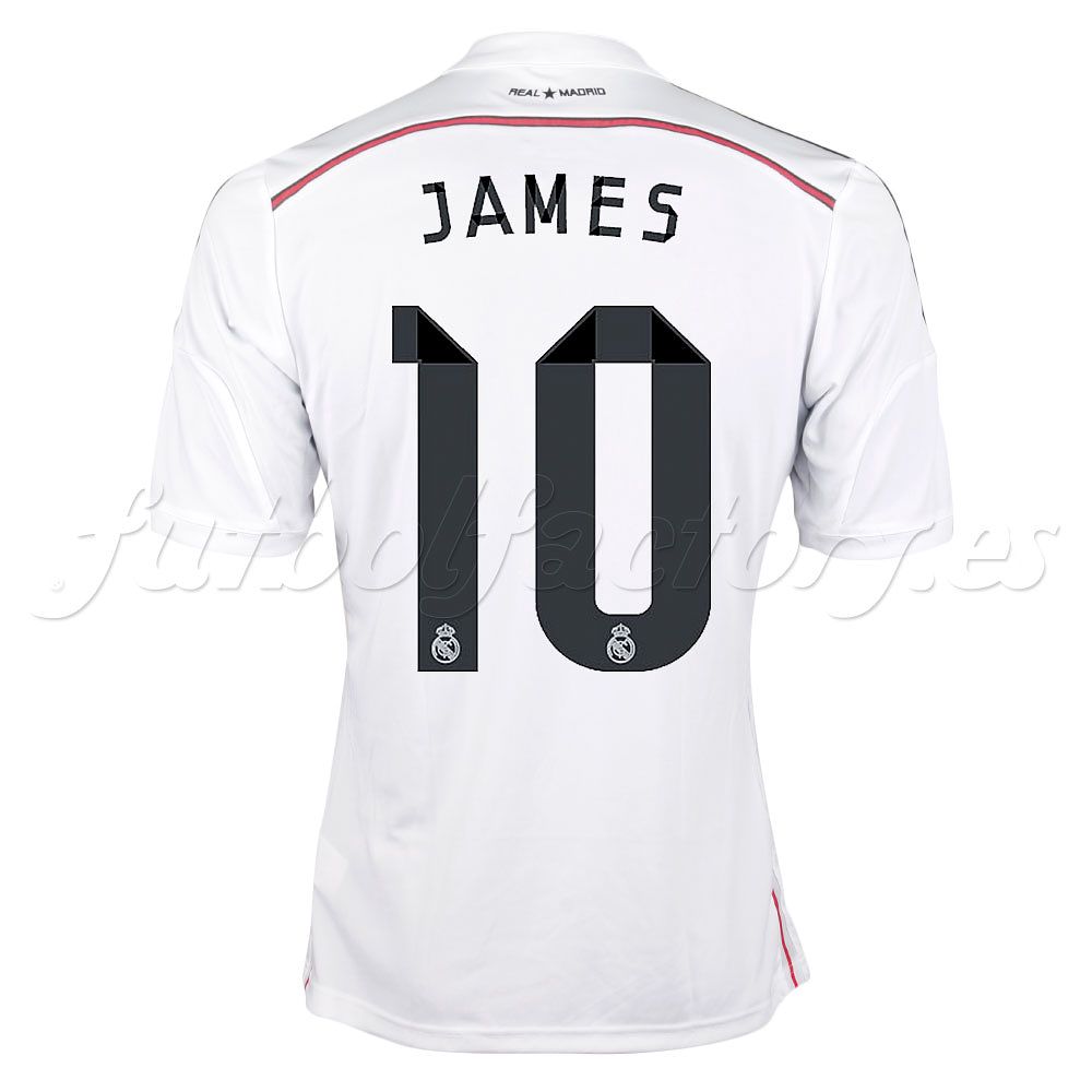 Camiseta Real Madrid Champions 1ª James 2014/2015 Blanco - Fútbol Factory