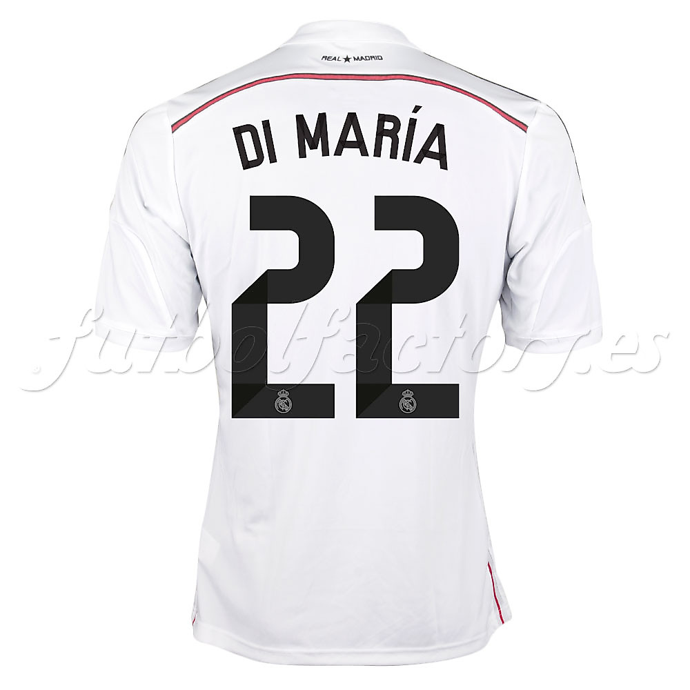 Camiseta Real Madrid Champions 1ª Di María 2014/2015 Blanco - Fútbol Factory