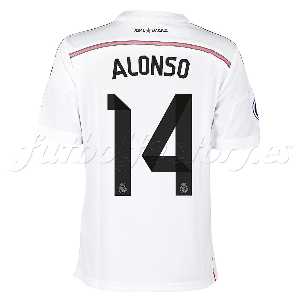 Camiseta Real Madrid Champions 1ª Junior Xabi Alonso 2014/2015 Blanco - Fútbol Factory