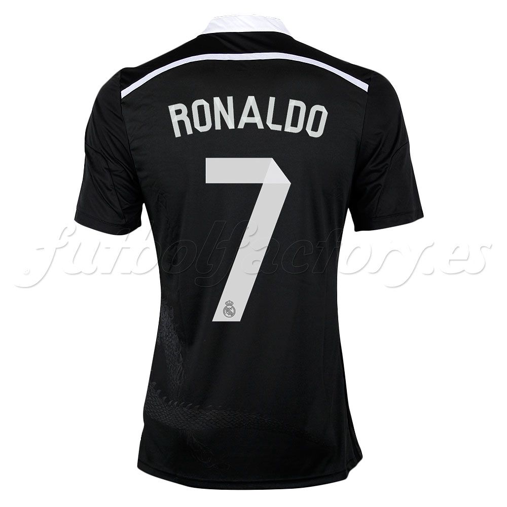 Camiseta Real Madrid 3ª Cristiano Ronaldo Adizero 2014/2015 Negro - Fútbol Factory