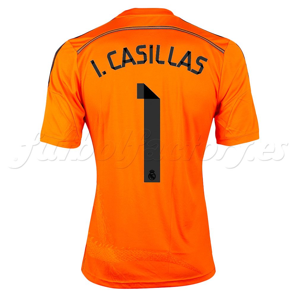 Camiseta Portero Real Madrid 3ª Iker Casillas 2014/2015 Naranja - Fútbol Factory
