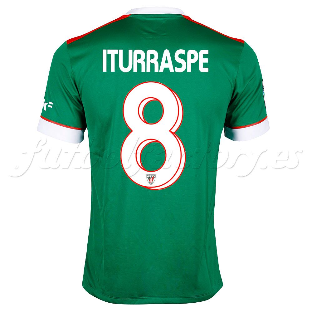 Camiseta Athletic Club Bilbao 2ª 2014/2015 Iturraspe Verde Blanco - Fútbol Factory
