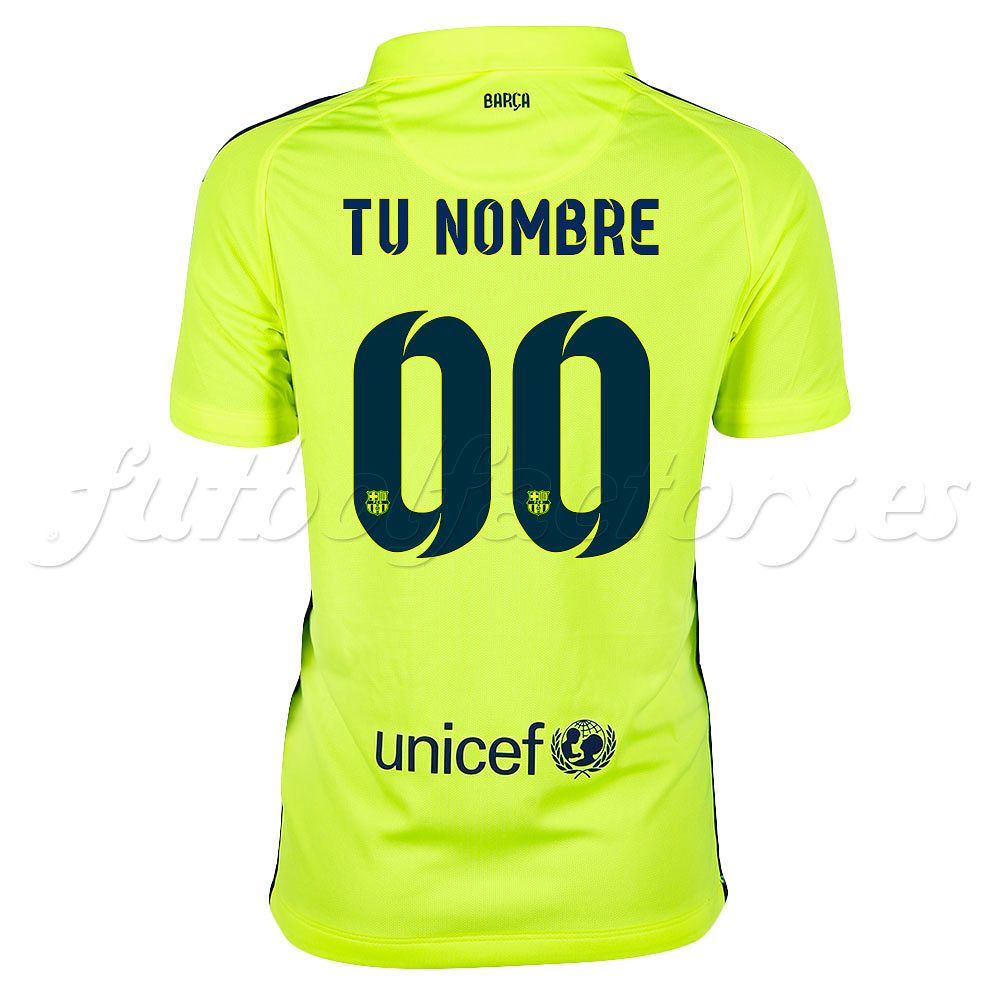Camiseta FC Barcelona 3ª Flash 2014/2015 Personalizado Junior Amarillo - Fútbol Factory