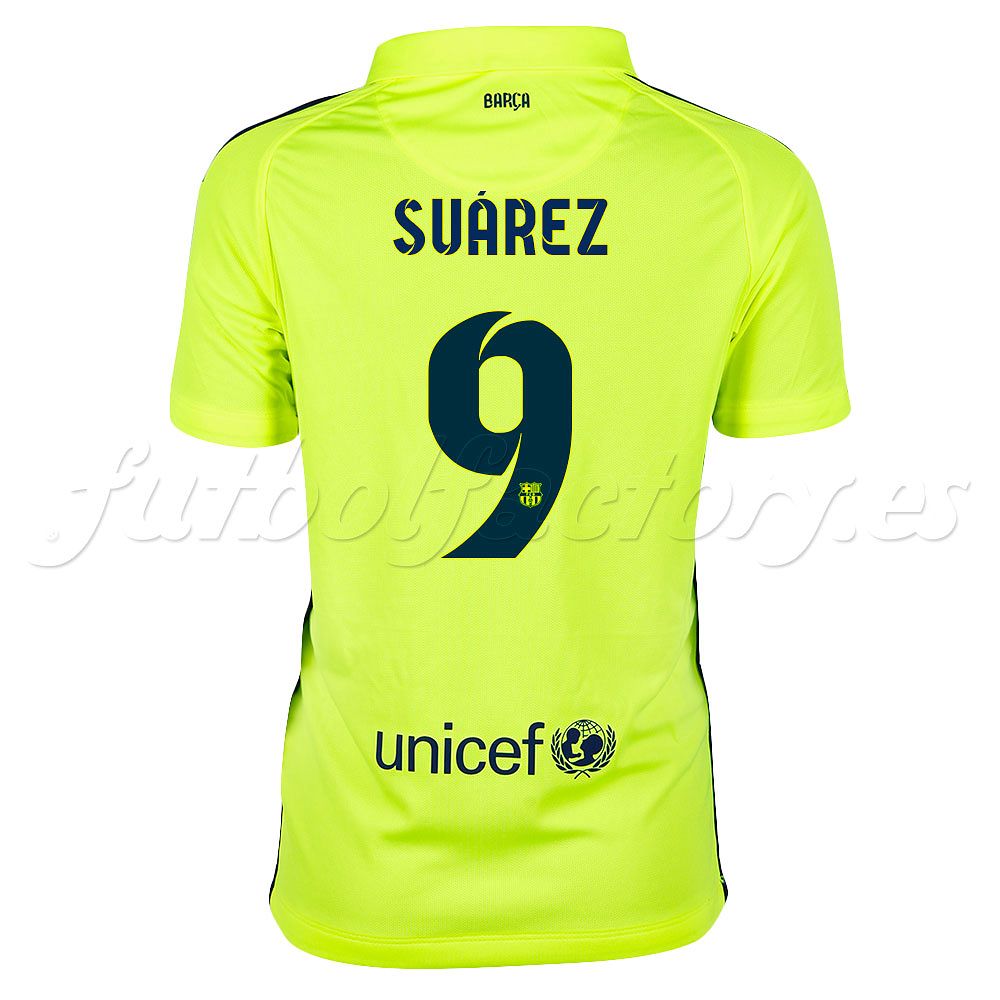 Amarillo Playera Barca 2015 Camiseta FC Barcelona 3ª Flash 2014